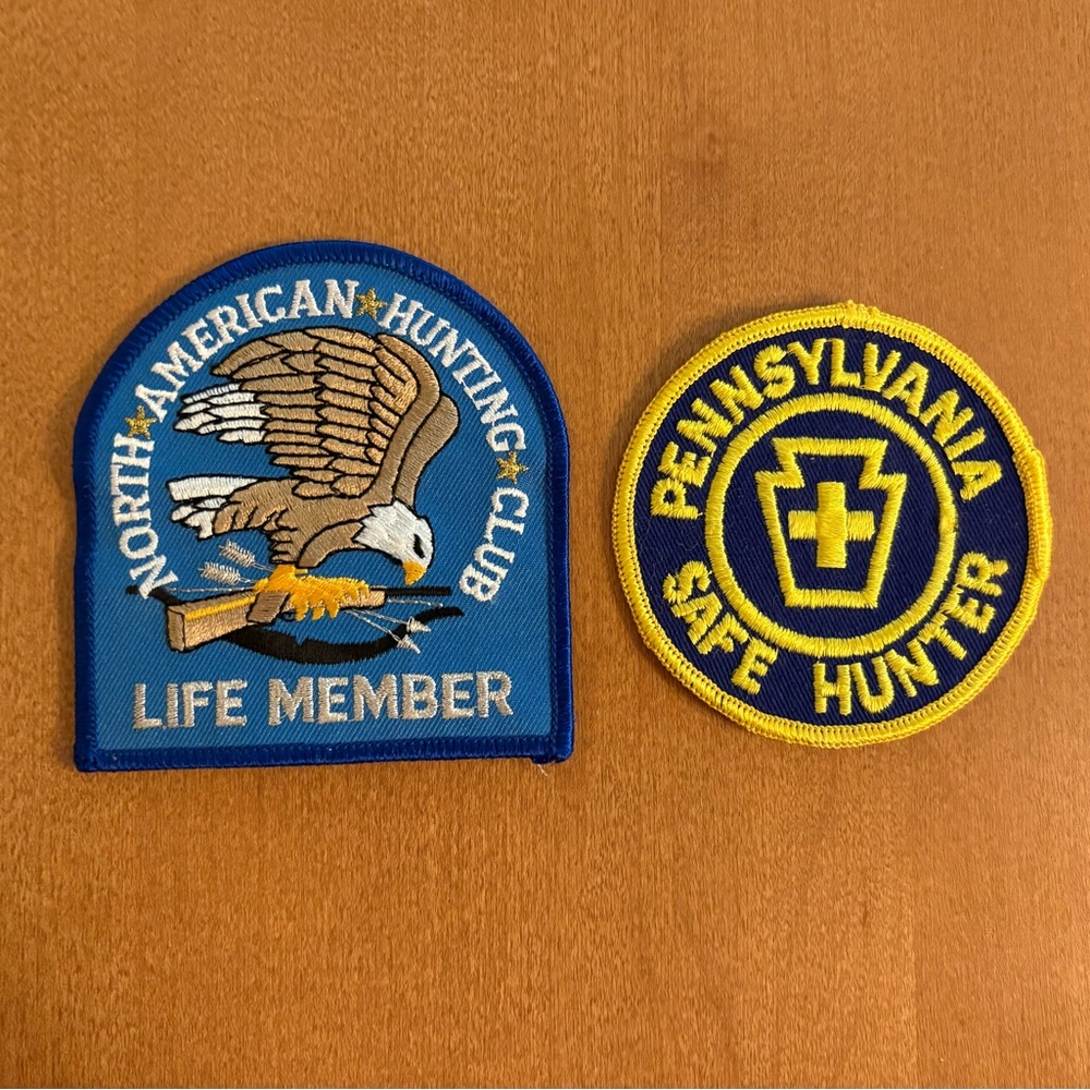 North American Hunting Club and Pennsylvania Safe Hunter Patches
